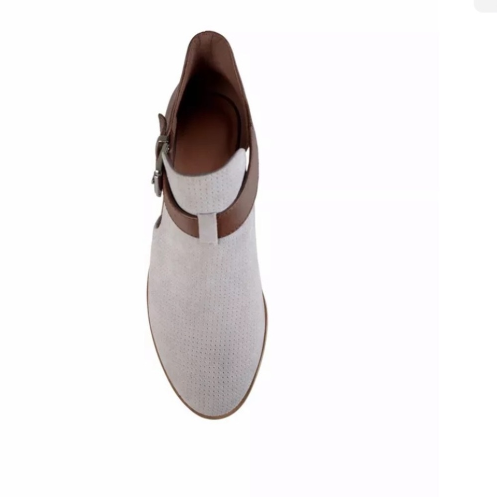 Women's Ankle Boots Size 6 Block Color GREY/BROWN - Picture 4 of 6